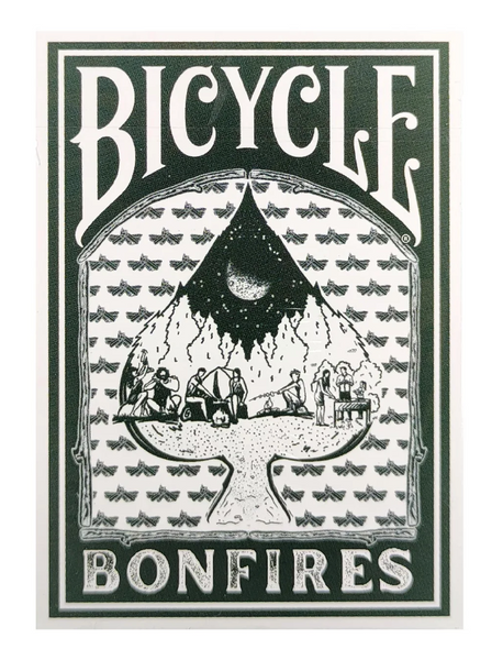 Bicycle Bonfires Green & Red Playing Cards