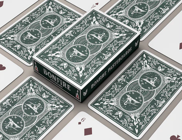 Bicycle Bonfires Green & Red Playing Cards