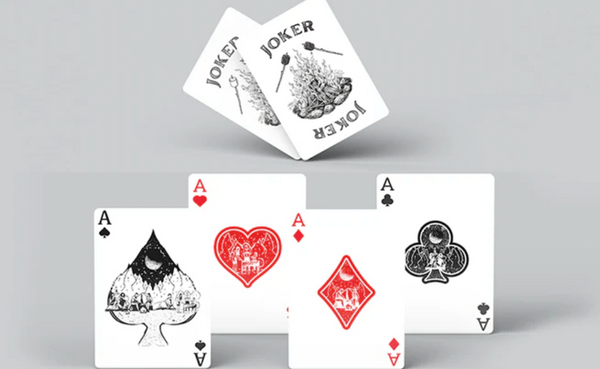Bicycle Bonfires Green & Red Playing Cards