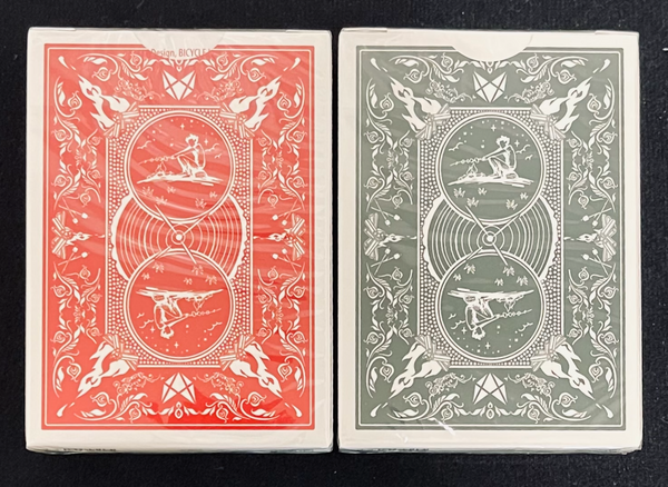 Bicycle Bonfires Green & Red Playing Cards