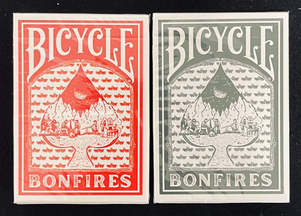 Bicycle Bonfires Green & Red Playing Cards