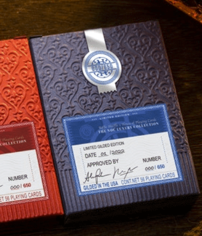 NOC Luxury Collection Sapphire Foil Edition Gilded Blue Playing Cards