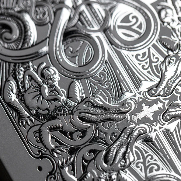 SILVER GATORBACKS by David Blaine Playing cards