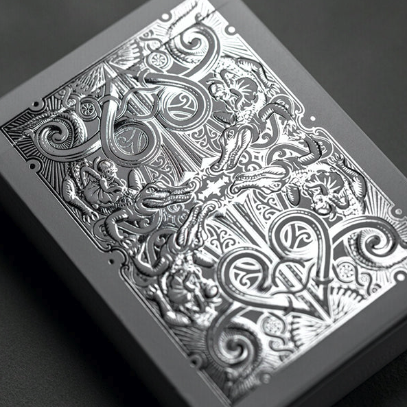 SILVER GATORBACKS by David Blaine Playing cards