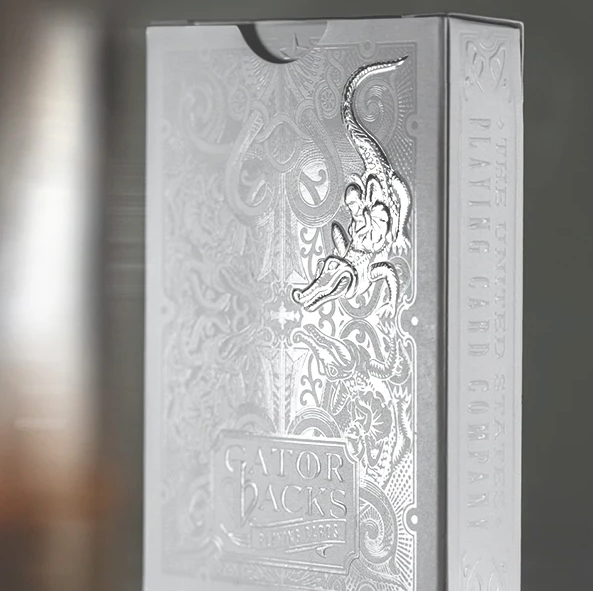 SILVER GATORBACKS by David Blaine Playing cards