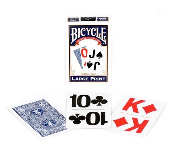 Bicycle Bridge Size Large Print Index Playing Cards Blue OR Red Deck