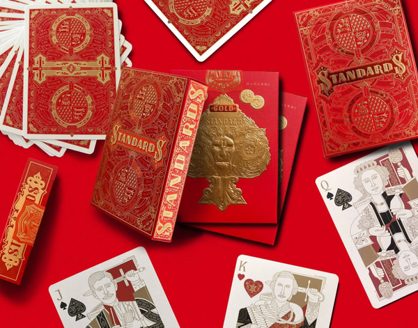 Red Gold Standards Playing Cards