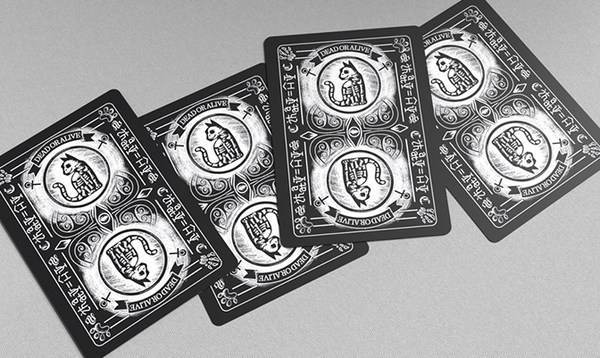 Schrodinger's Cat: Dead Black Edition Playing Cards