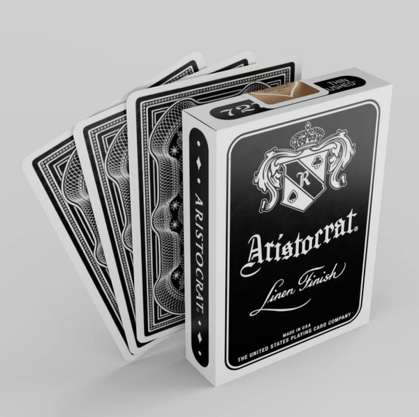 Aristocrat 727 Black [Thin Crushed] Playing Cards