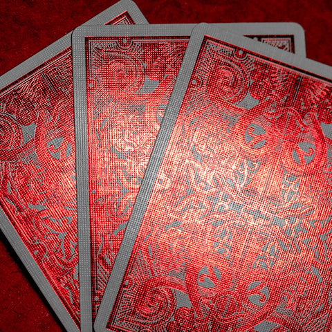 Red Metallic Gatorbacks Playing Cards by David Blaine (Not Mint)