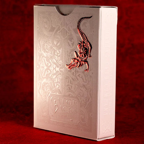 Red Metallic Gatorbacks Playing Cards by David Blaine