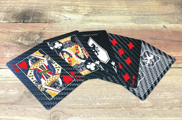 Carbon Fiber Wolf Limited Edition Playing Cards Deck by Home Run Games