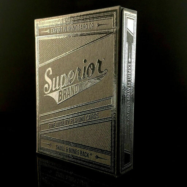 Superior Brand Skull & Bones Black Playing Cards Deck David Blaine's Split Spades