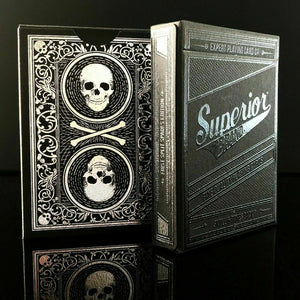 Superior Brand Skull & Bones Black Playing Cards Deck David Blaine's Split Spades
