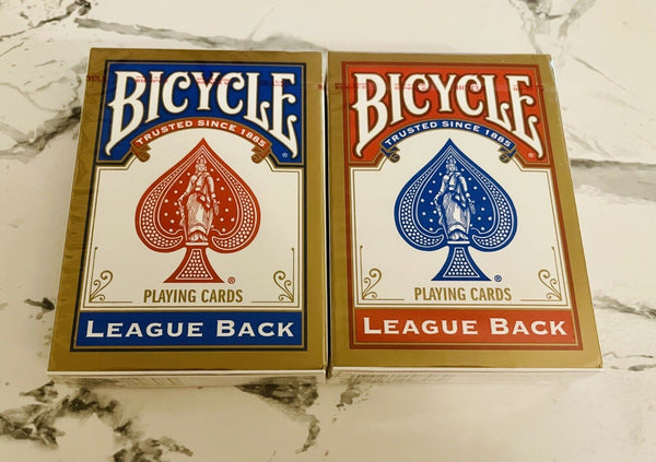 Bicycle League Back Playing Cards Red OR Blue Deck