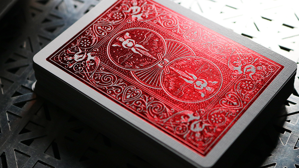 Bicycle Rider Back Crimson Luxe Red V2 Playing Cards Deck