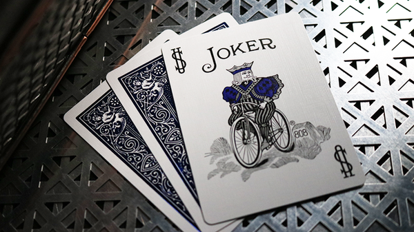 Bicycle Rider Back Cobalt Luxe Blue V2 Playing Cards Deck