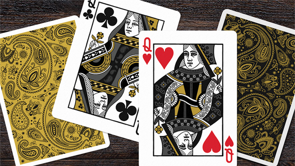 Paisley Magical Gold OR Black Playing Card Decks