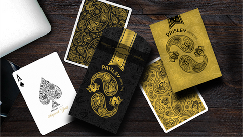 Paisley Magical Gold OR Black Playing Cards