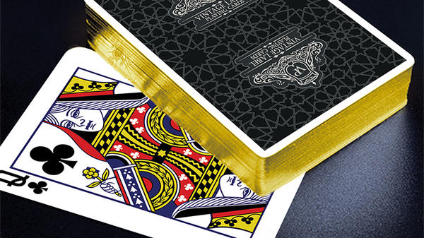 Vintage Label Playing Cards (Gold Gilded Black Edition) Deck