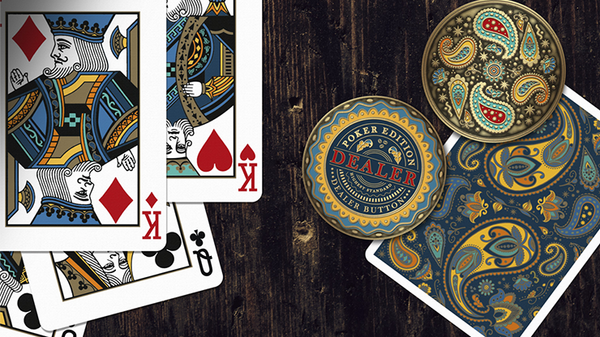 Paisley Poker Red OR Blue Playing Cards by Dutch Card House Company