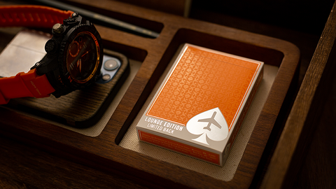 Lounge Edition in Hangar (Orange) Playing Cards by Jetsetter Playing Cards