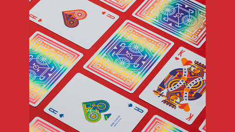 DKNG Rainbow Wheels Playing Cards Rainbow Foil Deck
