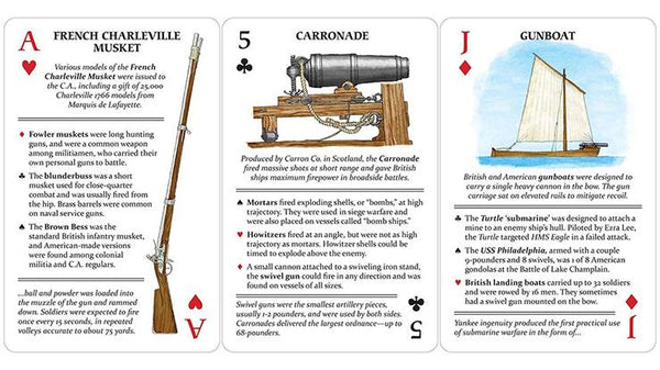 Arms and Armaments of the American Revolution Playing Cards Deck