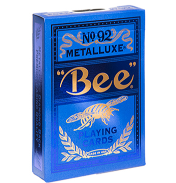 Bee Blue MetalLuxe Playing Cards Foil Deck