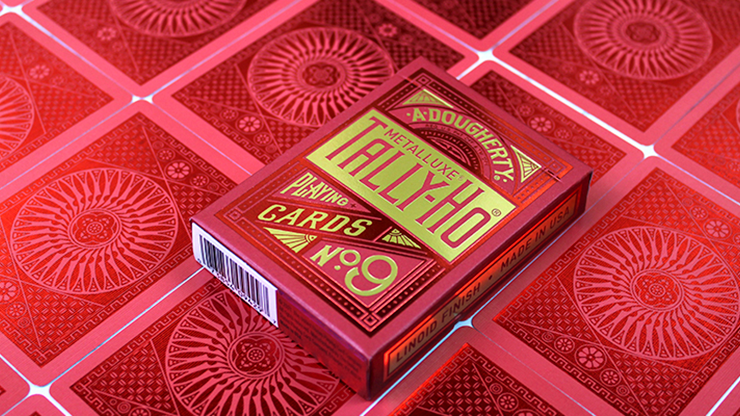 Tally-Ho Red (Circle) MetalLuxe Playing Cards Deck