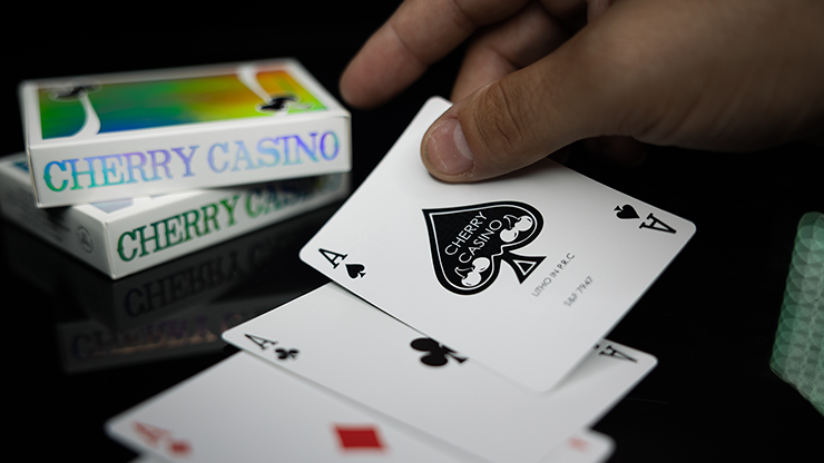 holographic playing cards Cherry Casino Sands Mirage (Holographic) Playing Cards – Card-Addiction.com
