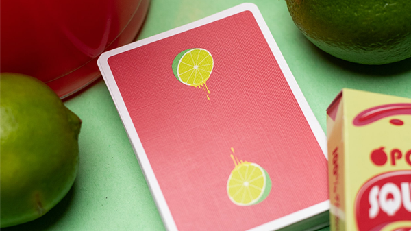 Squeezers V4 Cherry Limeade Playing Cards Deck by OPC Riffle Shuffle