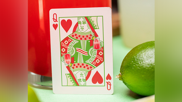 Squeezers V4 Cherry Limeade Playing Cards Deck by OPC Riffle Shuffle
