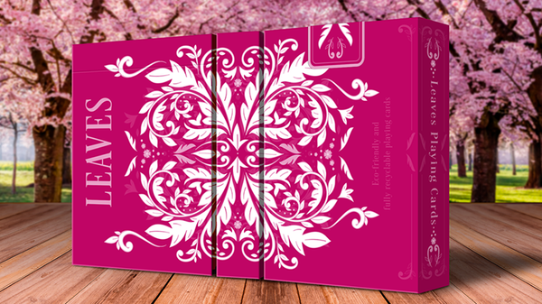 Leaves Summer Pink Playing Cards Deck