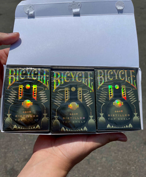Bicycle Distilled Top Shelf Playing Cards -Holo Rainbow Gold Foiled