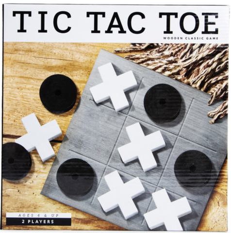 Deluxe Wooden Tic-Tac-Toe Board Game