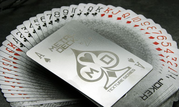 Bicycle Metal Deck Red Playing Cards Rare