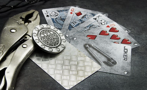 Bicycle Metal Deck Red Playing Cards Rare
