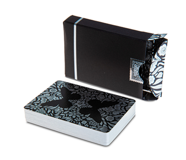 Butterfly Limited Edition Playing Cards (Black and Silver) by Ondrej Psenicka