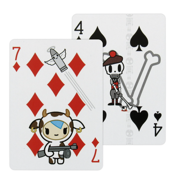 Bicycle Tokidoki Red Maiden Back Skull Playing Cards