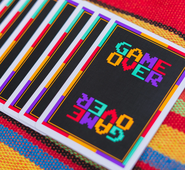 Game Over Red OR Yellow Playing Cards by Gemini
