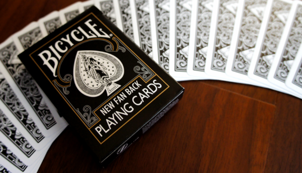 Bicycle New Fan Back Deck Playing Cards White OR Black RARE