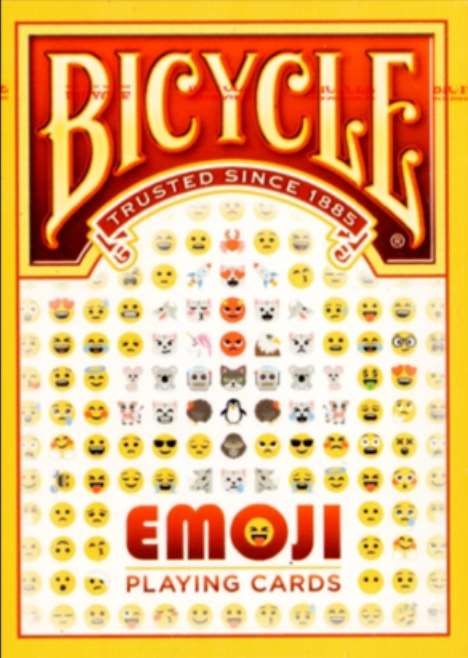 Bicycle emoji playing cards sale