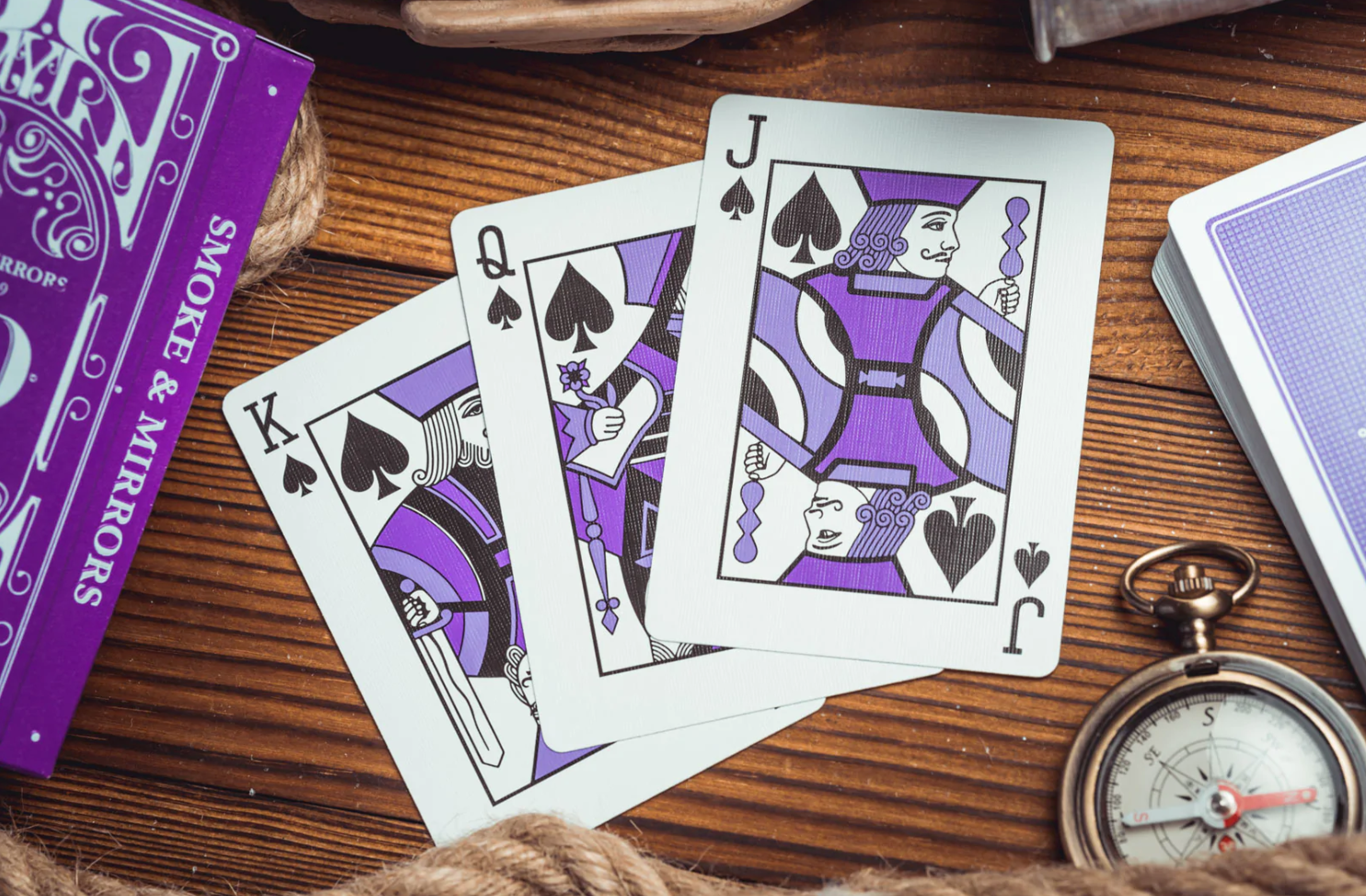 ANYONE × Smoke&Mirrors playing cards Smoke & Mirrors v9, Purple Edition Playing Cards by Dan and Dave