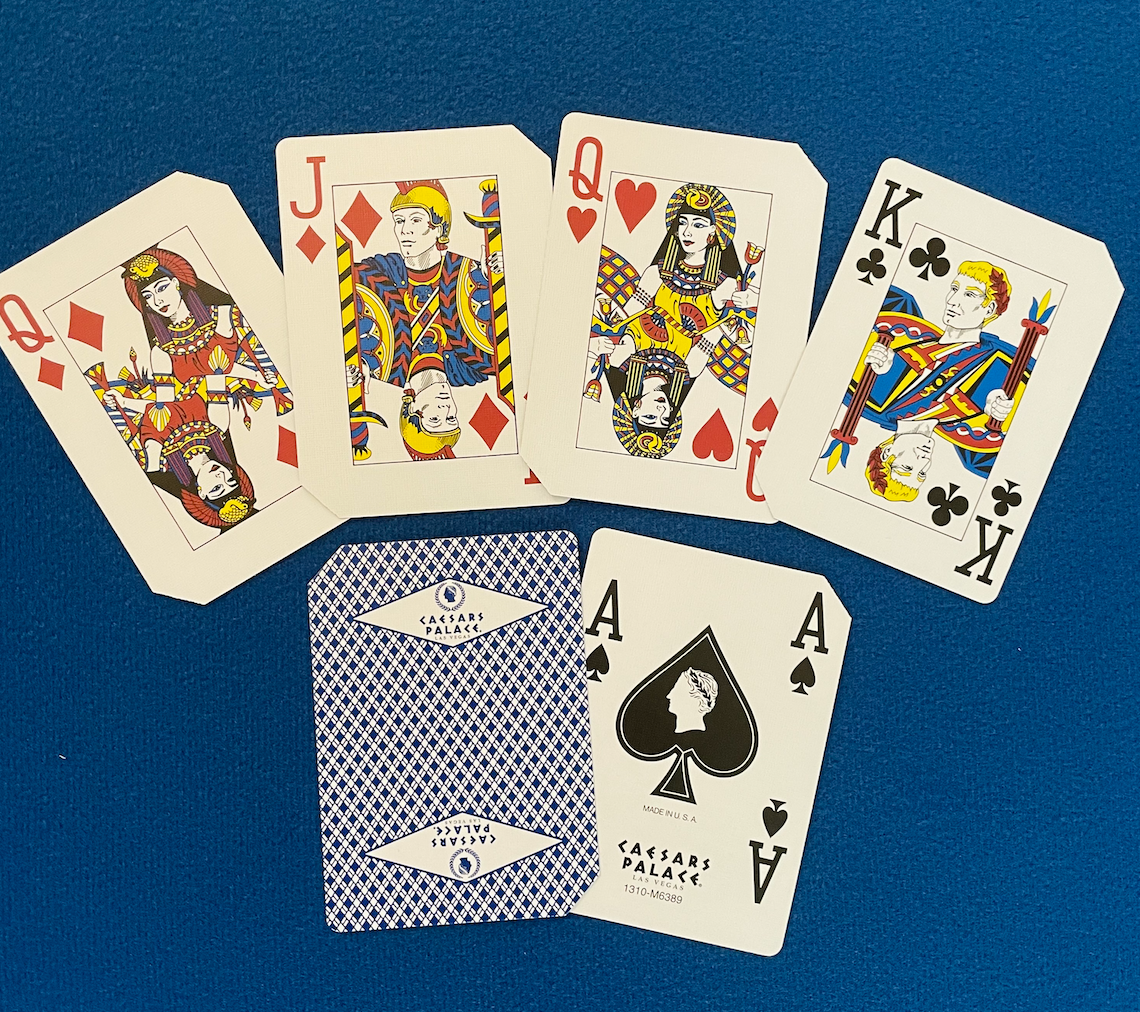 Casino Playing Cards - Las Vegas Club Used Red Playing Cards