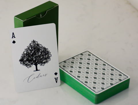 Cedar Premium Green Gilded Playing Cards