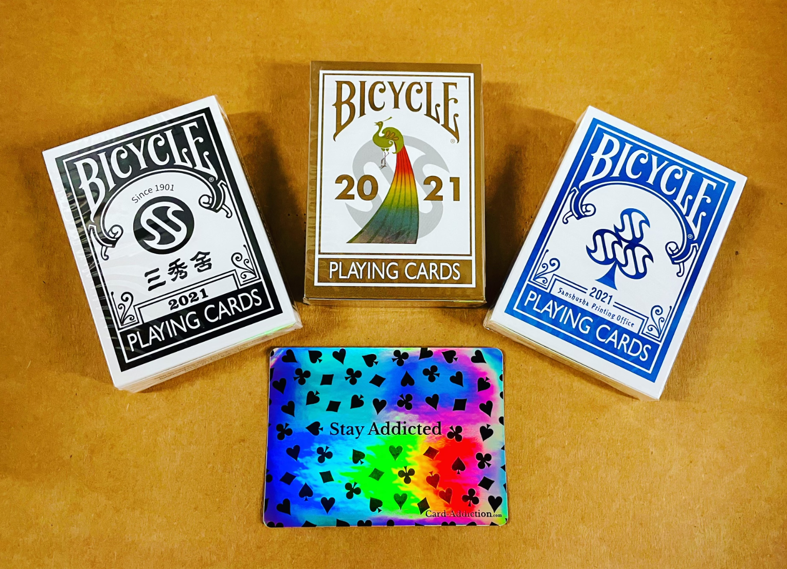 BICYCLE Sanshusha Special Rainbow Gold Edition 3 Deck Set (Japan Import) Playing Cards [LIMIT 1]