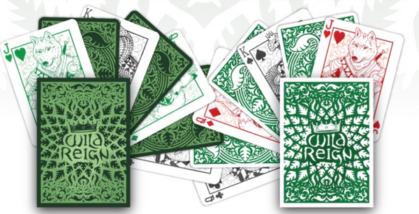 Wild Reign (Evergreen OR Crimson) Playing Cards Decks