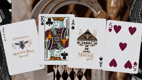 Montauk Hotel Burgundy Playing Cards Limited Deck by Gemini