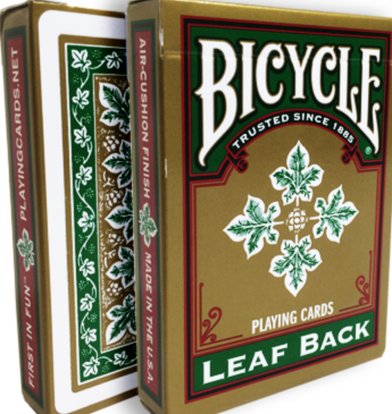 Bicycle Leaf Back Red or Green Playing Cards Decks